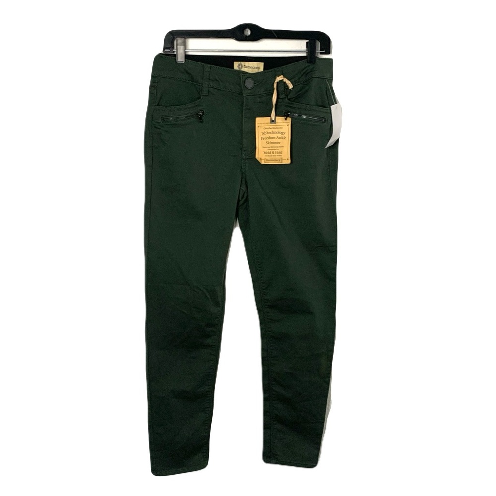 NWT Democracy Women’s 8 Dark Olive Green Abtechnology Ankle Skimmer Slim Jeans